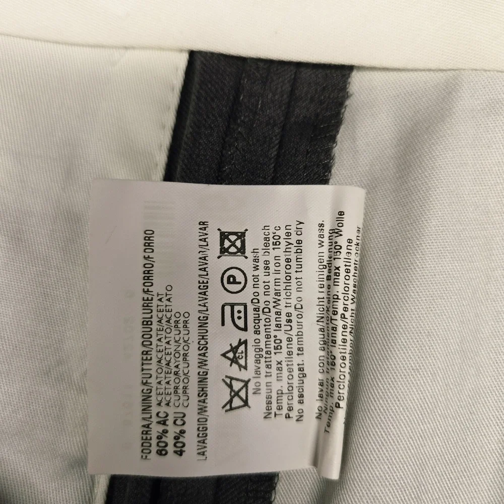 Zanella‎ Suit Pants Mens 36 Gray Bennett Acetate Cupro Tapered Made Italy